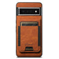 For Google Pixel 6 Pro Suteni H17 Litchi Texture Leather Magnetic Detachable Wallet Phone Case(Khaki)