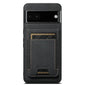 Pour Google Pixel 6a Suteni H17 Coque de Téléphone Portefeuille Détachable Magnétique en Cuir Texture Litchi (Noir)