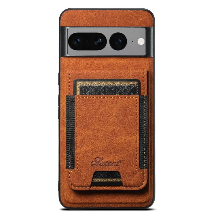 For Google Pixel 7 Pro Suteni H17 Litchi Texture Leather Magnetic Detachable Wallet Phone Case(Khaki)