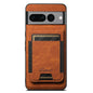 For Google Pixel 7 Pro Suteni H17 Litchi Texture Leather Magnetic Detachable Wallet Phone Case(Khaki)