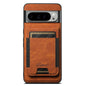 For Google Pixel 9 Pro Suteni H17 Litchi Texture Leather Magnetic Detachable Wallet Phone Case(Khaki)