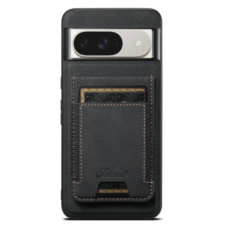Pour Google Pixel 10 Pro XL Coque de Téléphone Portefeuille Magnétique Détachable en Cuir Texture Litchi Suteni H17 (Noir)