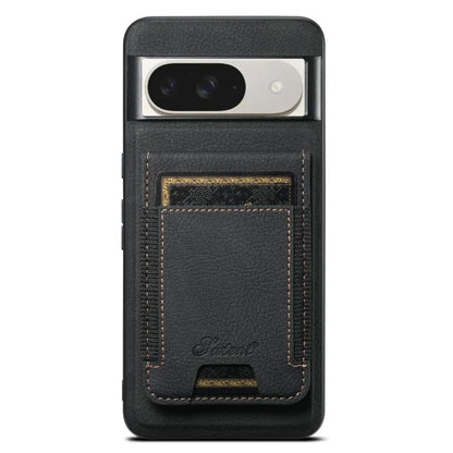 Pour Google Pixel 10 Pro XL Coque de Téléphone Portefeuille Magnétique Détachable en Cuir Texture Litchi Suteni H17 (Noir)