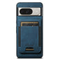 Pour Google Pixel 10 Pro XL Coque de téléphone portefeuille magnétique détachable en cuir texturé litchi Suteni H17 (bleu)