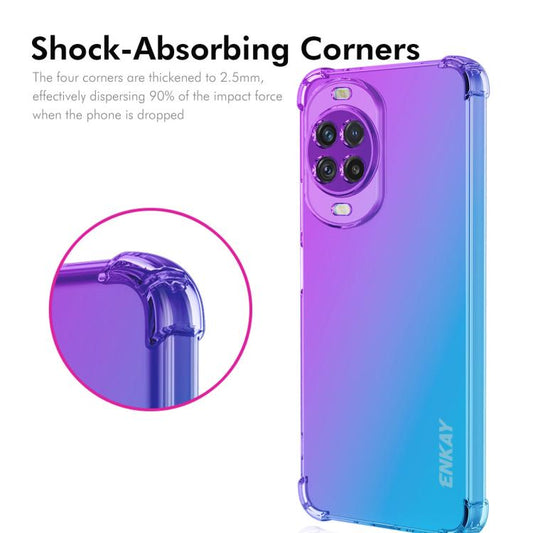 For Huawei nova 14 Pro ENKAY Hat-Prince Gradient Airbag TPU Phone Case(Purple Gold)
