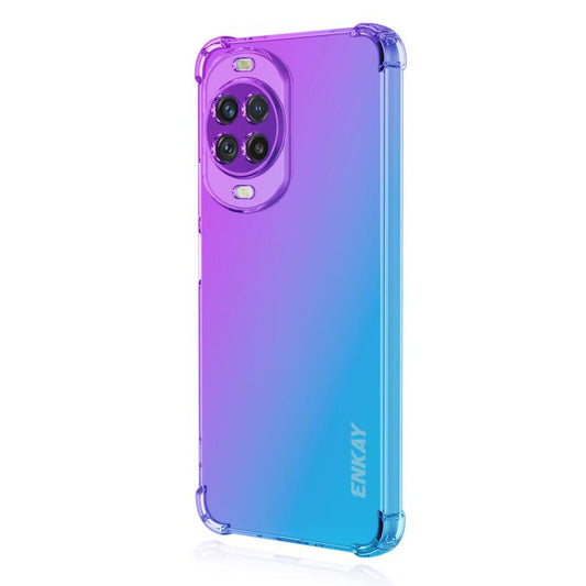 For Huawei nova 14 Pro ENKAY Hat-Prince Gradient Airbag TPU Phone Case(Purple Blue)