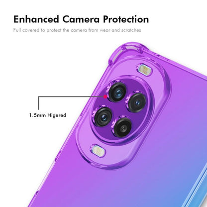 For Huawei nova 14 ENKAY Hat-Prince Gradient Airbag TPU Phone Case(Purple Gold)