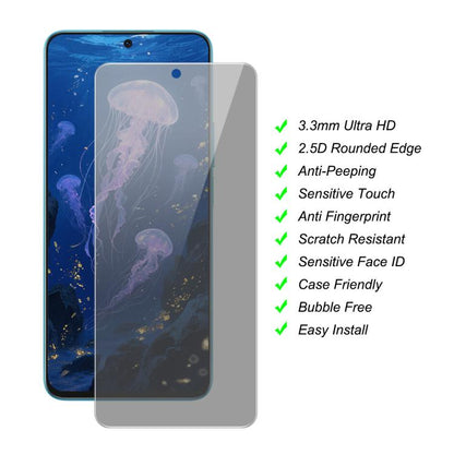 For Honor X7c 4G JUNSUNMAY 25pcs Privacy Screen Protector Tempered Glass Film