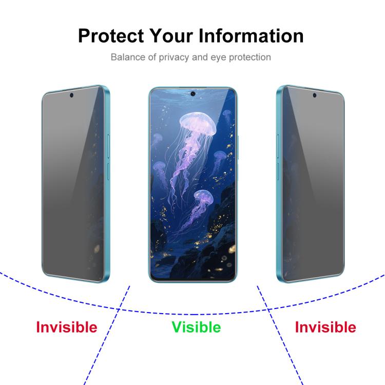 For Honor X7c 4G JUNSUNMAY 25pcs Privacy Screen Protector Tempered Glass Film