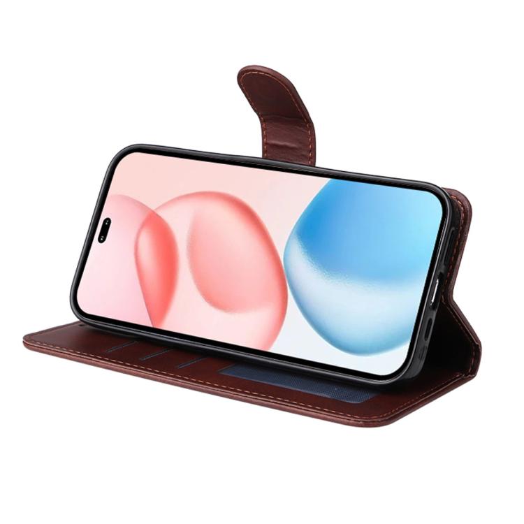 For Honor 400 Pro Global ENKAY Card Wallet Calf Texture Leather Phone Case with Full Glue Coverage Soft Hydrogel Film(Brown)