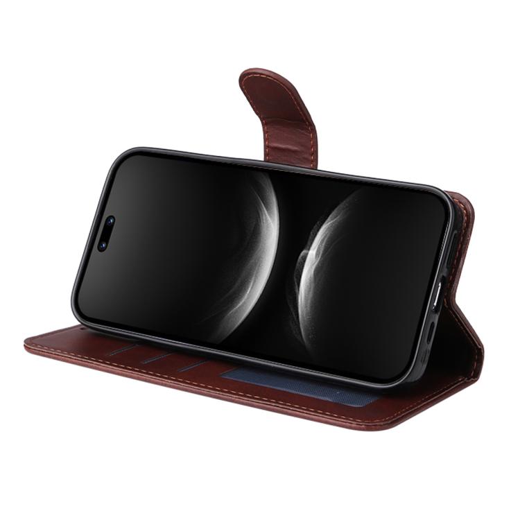 Pour Huawei nova 14 Ultra ENKAY Étui de téléphone en cuir grainé avec porte-cartes et film souple en hydrogel à couverture complète (bleu)