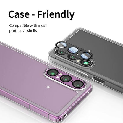 Pour Sony Xperia 1 VII Kalebol Eagle Eye, film de protection en métal pour objectif, pleine couverture (titane coloré)
