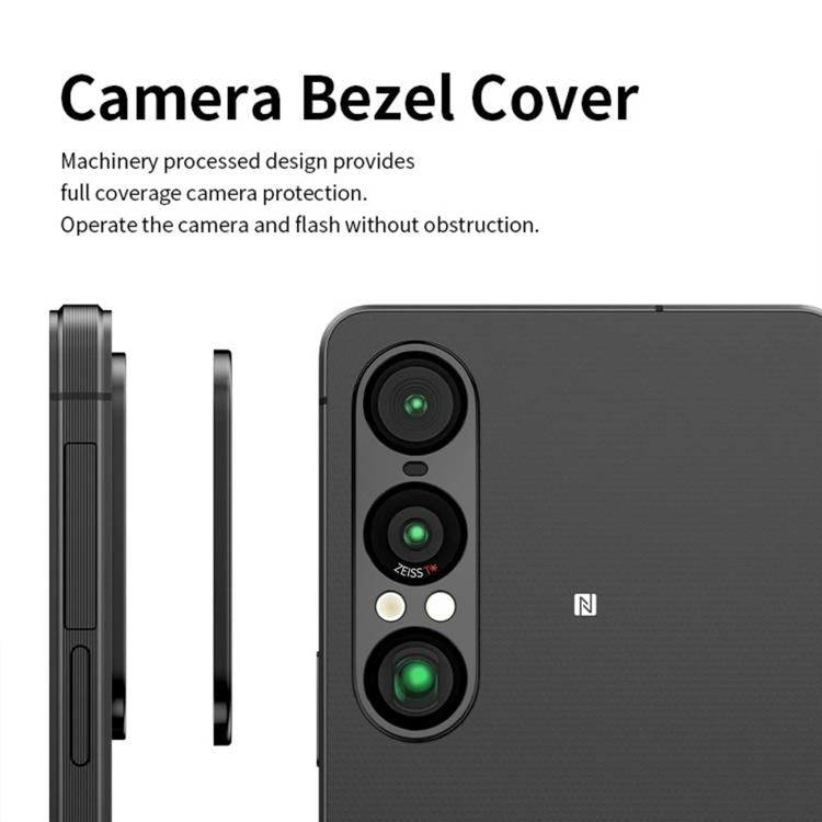 Pour Sony Xperia 1 VII Kalebol Eagle Eye, film de protection en métal pour objectif, pleine couverture (titane coloré)