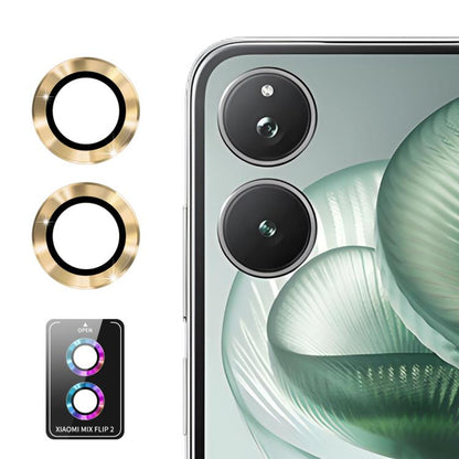 For Xiaomi Mix Flip 2 ENKAY Hat-Prince 9H Rear Camera Lens Aluminium Alloy Tempered Glass Film(Golden)