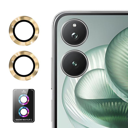 For Xiaomi Mix Flip 2 ENKAY Hat-Prince 9H Rear Camera Lens Aluminium Alloy Tempered Glass Film(Golden)
