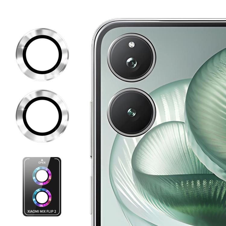 Pour Xiaomi Mix Flip 2 ENKAY Hat-Prince Film de protection en verre trempé en alliage d'aluminium 9H pour objectif de caméra arrière (argent)