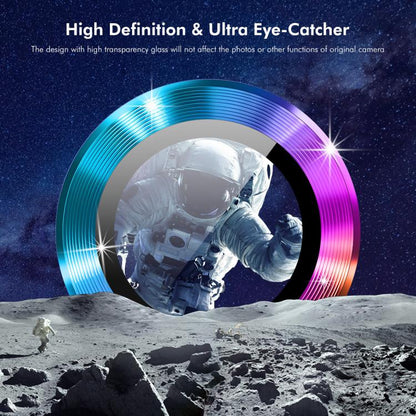 For Xiaomi Mix Flip 2 ENKAY Hat-Prince 9H Rear Camera Lens Aluminium Alloy Tempered Glass Film(Colorful)