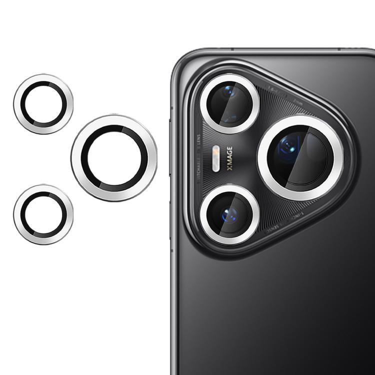 Pour Huawei Pura 80 Ultra Kalebol Film de protection d'objectif individuel en verre trempé ultra-mince anti-scintillement (Argent)