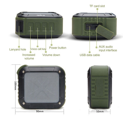 Haut-parleur de vélo Bluetooth étanche sans fil mini W-KING S7 avec TF/FM/AUX/NFC (noir)