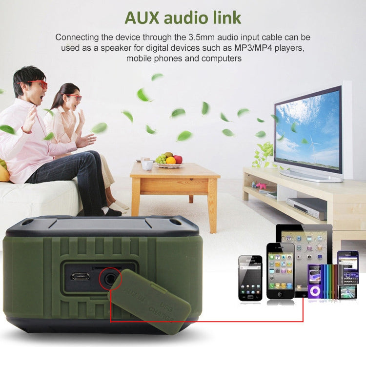 Haut-parleur de vélo Bluetooth étanche sans fil mini W-KING S7 avec TF/FM/AUX/NFC (noir)