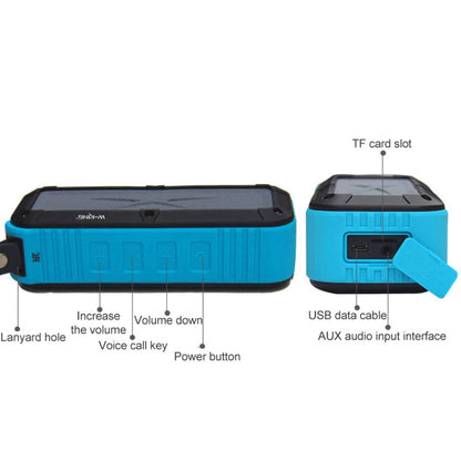 W-KING S20 Enceintes Haut-parleur Bluetooth étanche IPX6 Haut-parleur Bluetooth portable NFC pour l'extérieur / la douche / le vélo Radio FM (noir)