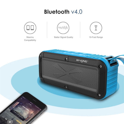 W-KING S20 Enceintes Haut-parleur Bluetooth étanche IPX6 Haut-parleur Bluetooth portable NFC pour l'extérieur / la douche / le vélo Radio FM (noir)