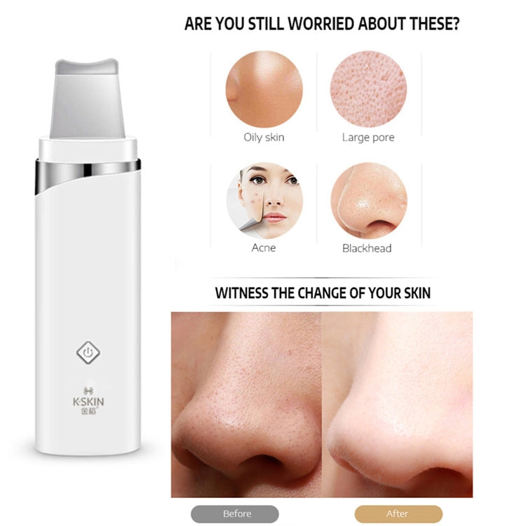 K-SKIN KD-8023 Nettoyant Pores Ultrasonique Anti-points noirs et Acné Soin du Visage Exfoliant pour la Peau