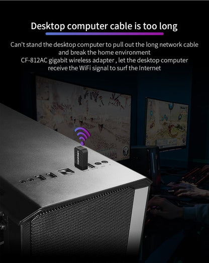 COMFAST CF-812AC 1300 Mbps Dual Band Mini USB WiFi Adapter