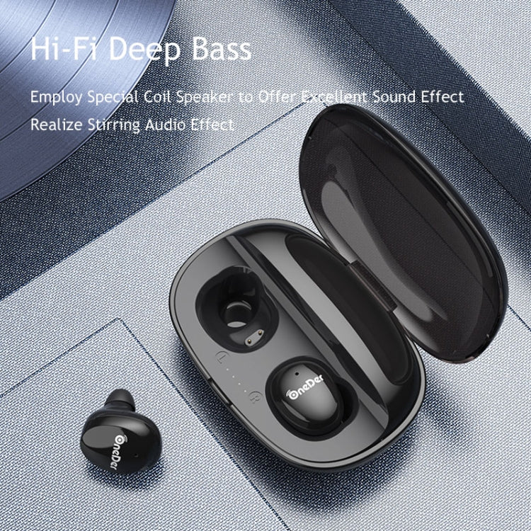 OneDer W12 Wireless Earphone with Waterproof IPX5 HD Stereo Sound TWS Bluetooth Earphone(Orange)