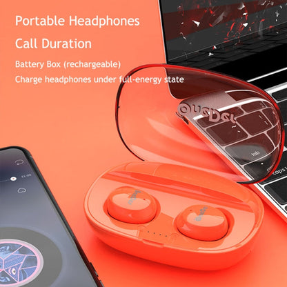 OneDer W12 Wireless Earphone with Waterproof IPX5 HD Stereo Sound TWS Bluetooth Earphone(Orange)