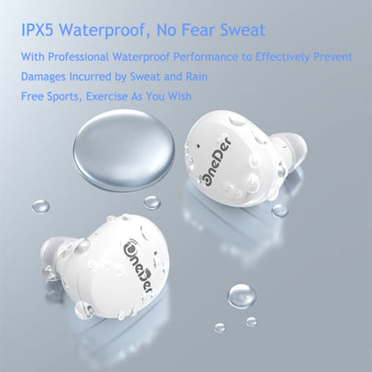 OneDer W12 Wireless Earphone with Waterproof IPX5 HD Stereo Sound TWS Bluetooth Earphone(Orange)