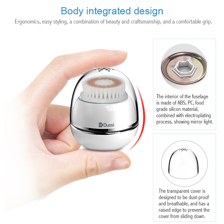 Duosi DY-103 Brosse Nettoyante Électrique Visage Rechargeable USB Étanche Nettoyant Pores Profonds Masseur Exfoliant Élimine l'Huile et les Points Noirs
