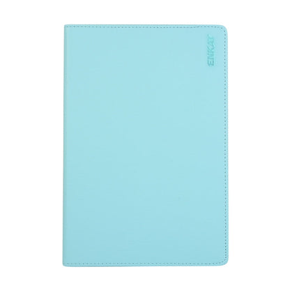 ENKAY 360 Degree Rotation Lichi Texture Leather Case with Holder for Samsung Galaxy Tab S6 10.5 T860 / T865(Light Blue)