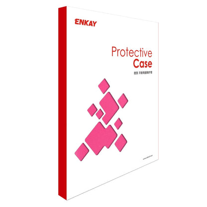 Étui en cuir texturé Lichi à rotation à 360 degrés ENKAY avec support pour Samsung Galaxy Tab S6 10.5 T860 / T865 (Rose Rouge)