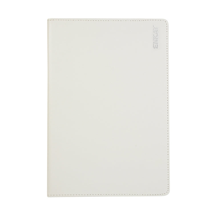 Étui en cuir ENKAY 360 degrés avec texture Litchi et support pour Samsung Galaxy Tab S6 10.5 T860 / T865 (blanc)