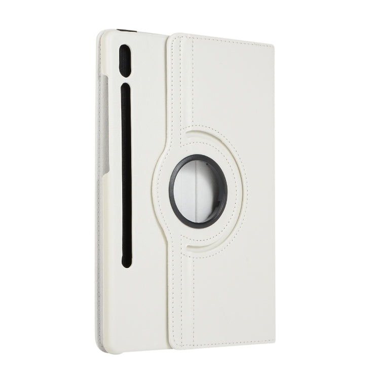 Étui en cuir ENKAY 360 degrés avec texture Litchi et support pour Samsung Galaxy Tab S6 10.5 T860 / T865 (blanc)