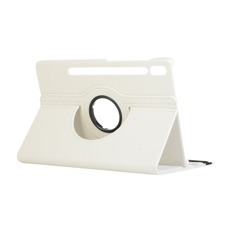 Étui en cuir ENKAY 360 degrés avec texture Litchi et support pour Samsung Galaxy Tab S6 10.5 T860 / T865 (blanc)