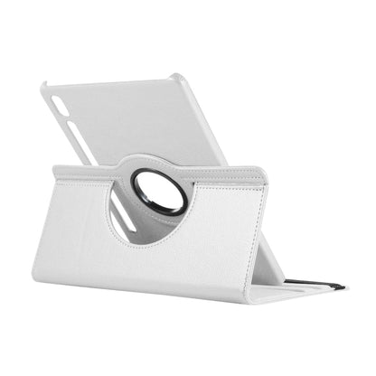 Étui en cuir ENKAY 360 degrés avec texture Litchi et support pour Samsung Galaxy Tab S6 10.5 T860 / T865 (blanc)
