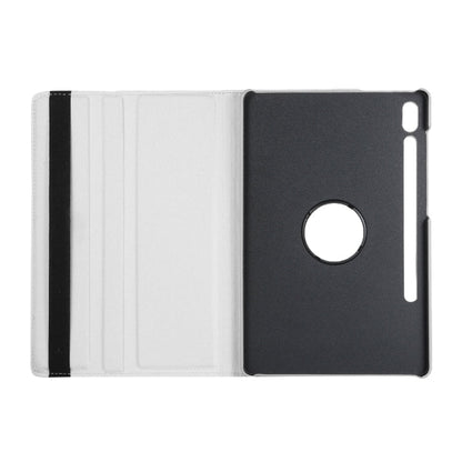 Étui en cuir ENKAY 360 degrés avec texture Litchi et support pour Samsung Galaxy Tab S6 10.5 T860 / T865 (blanc)