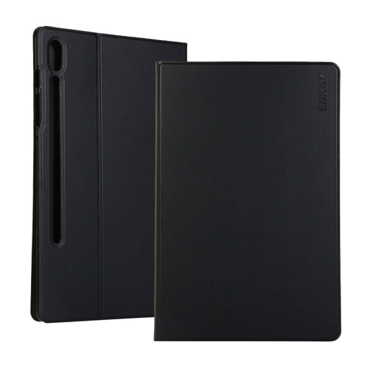 Étui à rabat horizontal en cuir PU ENKAY avec support pour Galaxy Tab S6 10.5 T860 / T865 (noir)