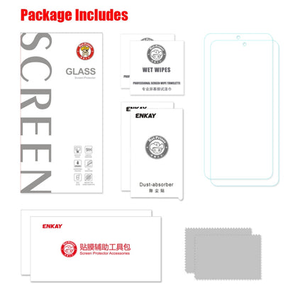 2 PCS ENKAY Hat-prince 0.26mm 9H 2.5D Curved Edge Tempered Glass Film for Galaxy A10s