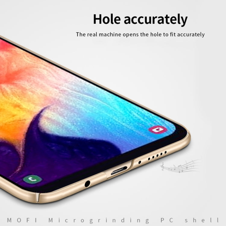 Pour Galaxy A50 MOFI Coque rigide ultra-mince en PC givré (or)