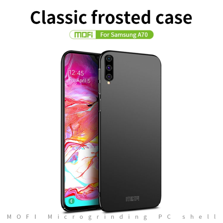 For Galaxy A70 MOFI Frosted PC Ultra-thin Hard Case(Blue)