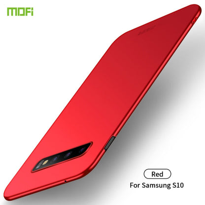 Pour Galaxy S10 MOFI Coque rigide ultra-fine en PC dépoli (rouge)