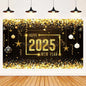 2025 Happy New Year Backdrops for Christmas Photography Decor Background Fireworks Celebrate Party Family Poster Photo Props