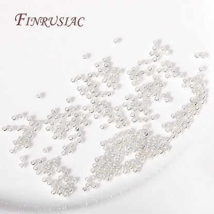 18K Gold Plated Separators For Bead,Spacers Beads For Jewelry Making,Brass Metal Round Beads,DIY Bracelets/Necklace Accessories