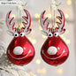 2pcs Elk Christmas Balls Ornaments Xmas Tree Hanging Bauble Pendant  Christmas Decorations for Home New Year Party Navidad 2024