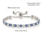 Adjustable Multicolor Tennis Bracelets for Women Ladies Wedding Rainbow Colorful Zircon Charm Bracelet Hand Chain Jewelry DZH043
