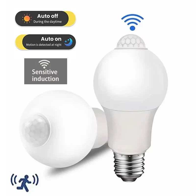 E27 LED PIR Motion Sensor Light Bulb 15W 18W Outdoor Lighting Human Induction Bulb Lamp For Living Room Bedroom Corridor Garage