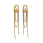 Yhpup 316L Stainless Steel Geometric Tassel Chain Drop Dangle Earrings for Women Temperament Popular Waterproof Jewelry Gift